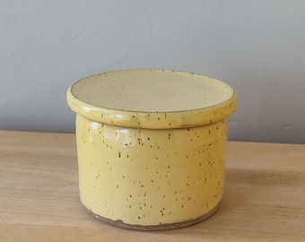 Butter Yellow French Butter Dish handmade pottery