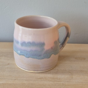 Pink, purple, and Lavender hand thrown pottery mug