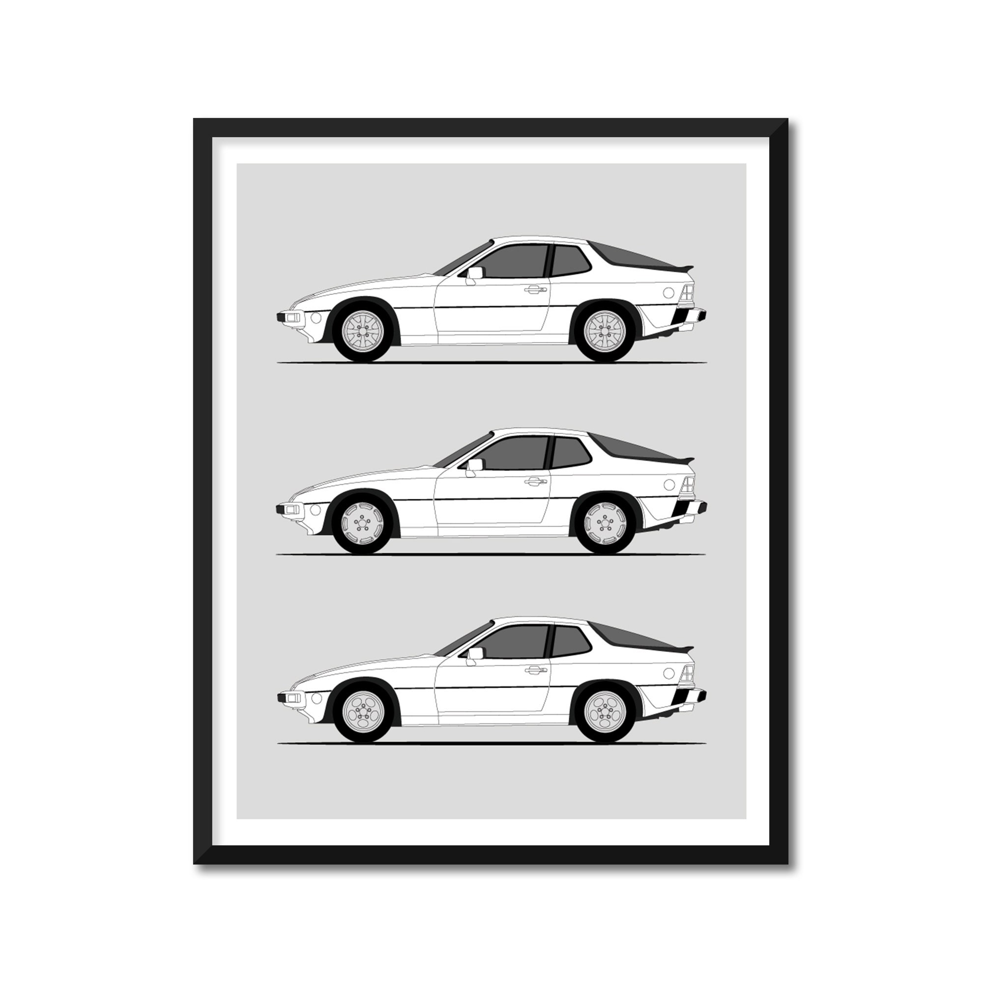 Porsche 924 Inspired Poster Side Profile Print Art Front Etsy porsche-924-inspired-poster-side-profile-print-art-front-etsy
