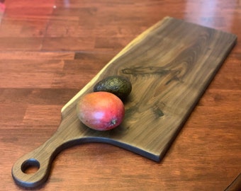 Charcuterie Board, Live Edge Black Walnut, Live Edge Cutting Board, Serving Tray, Handcrafted
