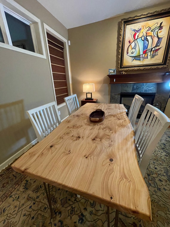 Wooden dining table on sale etsy