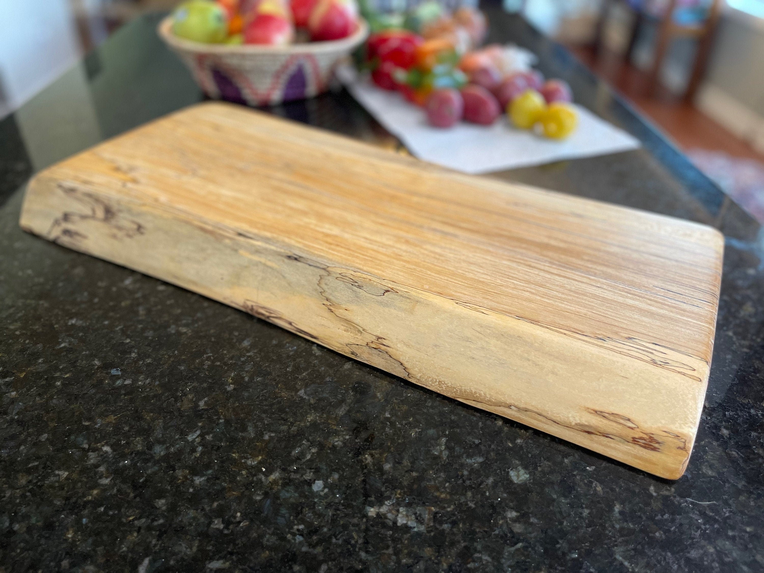 Hand Crafted Serving Board- Charcuterie Board- Natural Wood Server- Spalted  Maple- Burl- Cutting Board by Kentucky LiveEdge