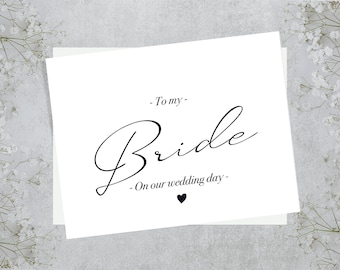 To my bride on our wedding day| To my wife on our wedding day Card | wedding day card | card for bride on our wedding day