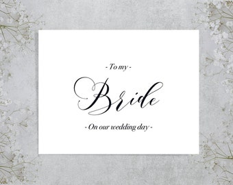 To my bride on our wedding day| To my wife on our wedding day Card | wedding day card | card for bride on our wedding day