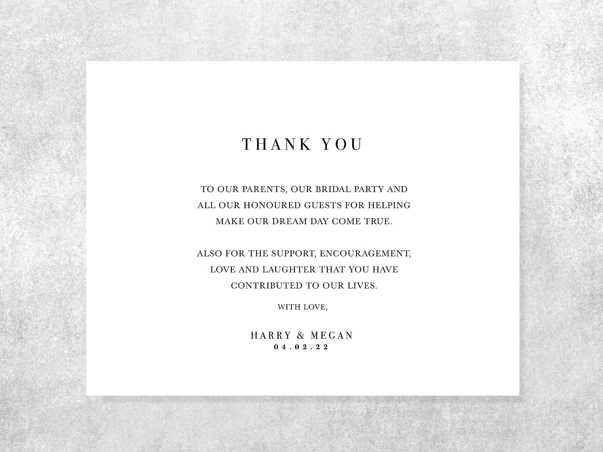 Double Sided Wedding Thank You Card With Photo Personalised - Etsy