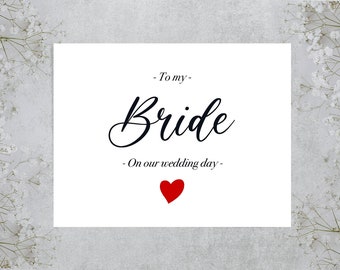 To my bride on our wedding day| To my wife on our wedding day Card | wedding day card | card for bride on our wedding day