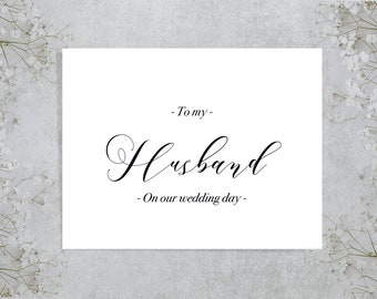 To my husband on our wedding day| To my wife on our wedding day Card | wedding day card | card for husband on our wedding day