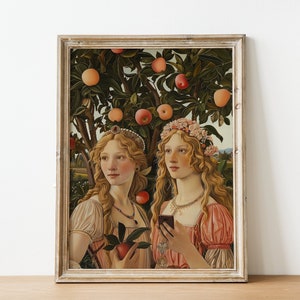 SELFIE PRINCESSES | Oil Painting | Neo Renaissance Style | Portrait | Vintage Wall Art | Printable Digital Download