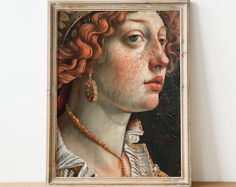 Déesse Minerve | Peinture à l'huile néo-renaissance | Portraits | Art mural vintage | Téléchargement numérique imprimable