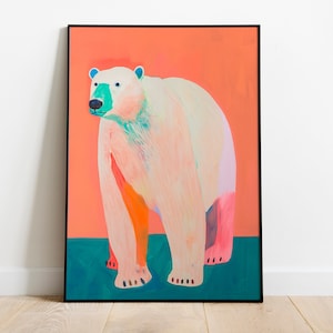 POLAR BEAR | Vintage Oil Painting | Wall Art | Printable Digital Download | Home Decor