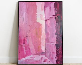 ABSTRACT CITY | Modern Oil Painting | Wall Art | Printable Digital Download | Home Decor