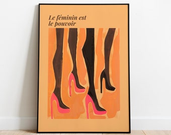 FEMININE POWER PRINT | Printable Wall Art | Digital Download | Oil Painting | Vintage Wall art