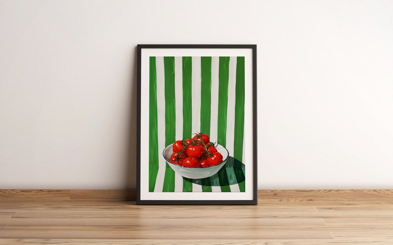 TOMATO Modern Oil Painting Wall Art Printable Digital Download image 1