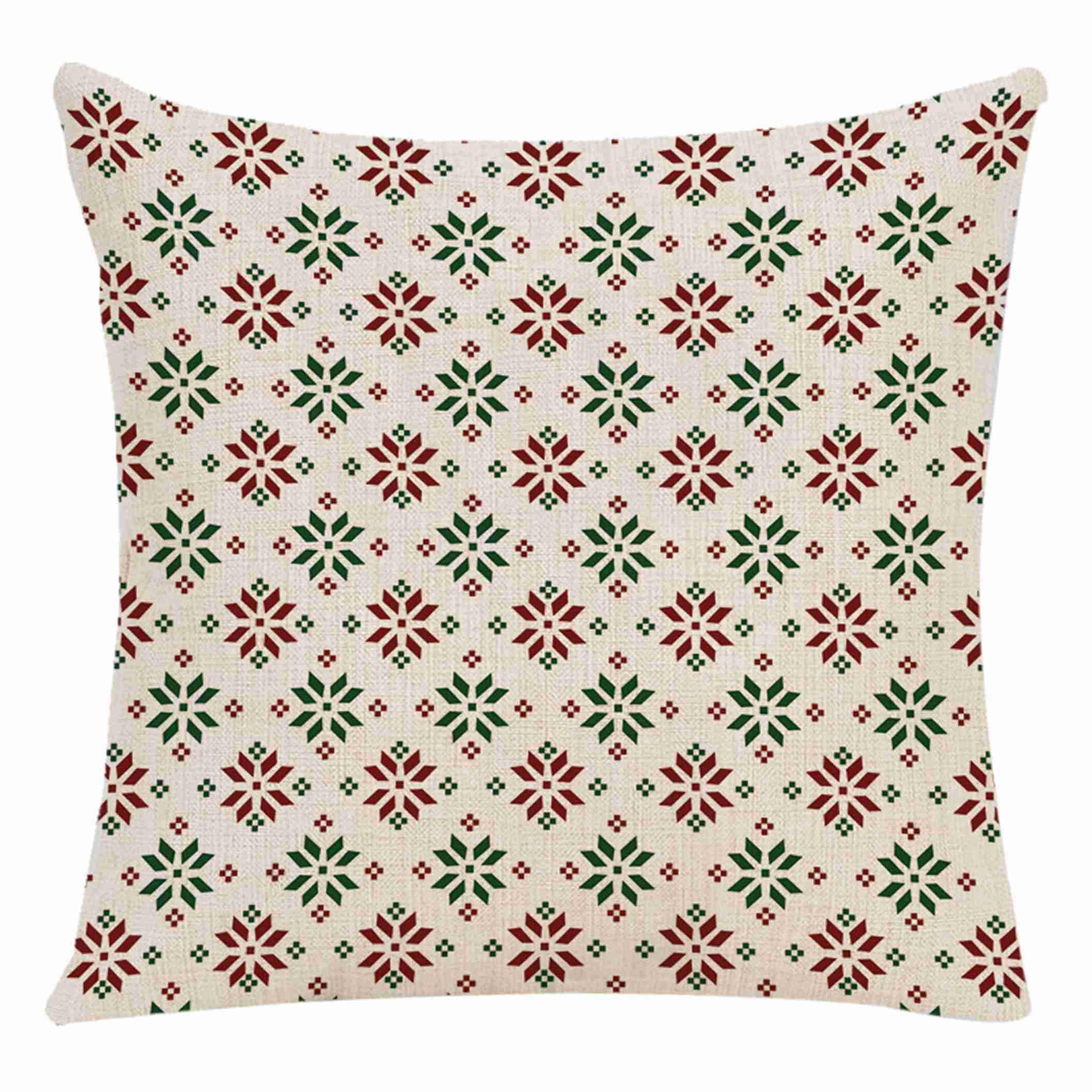 Set of 4 Christmas Pillow Covers Decoration Patterns Pillow Etsy