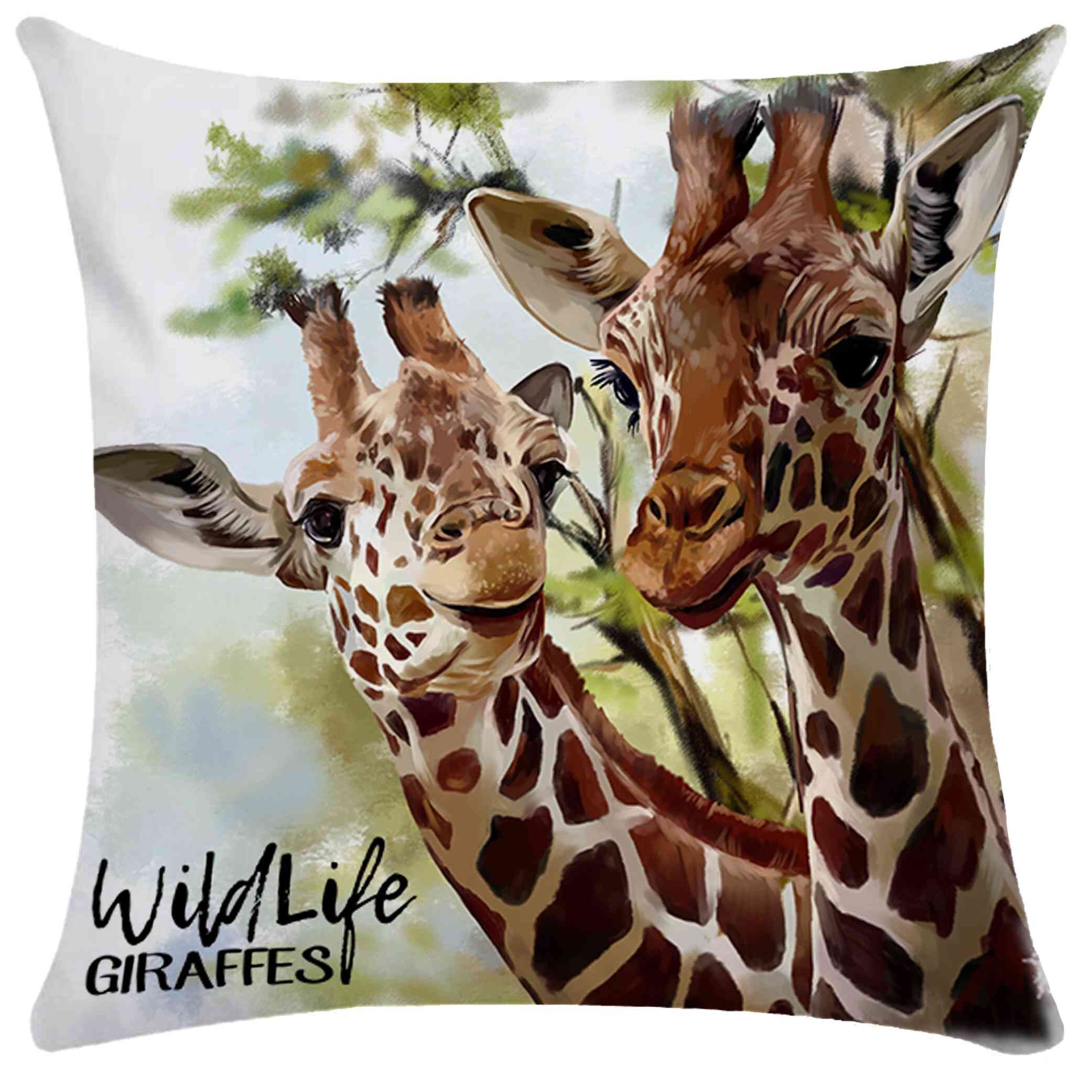 Cute Animals Pillow Covers Throw Pillow Cases Art Flower Etsy