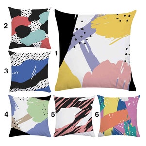 Cubiertas de almohadas de arte abstracto fundas de almohada | Etsy