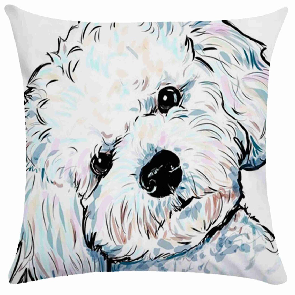 Cute Dog Pillow Covers Decorative Throw Bedding Pillow Cover Etsy