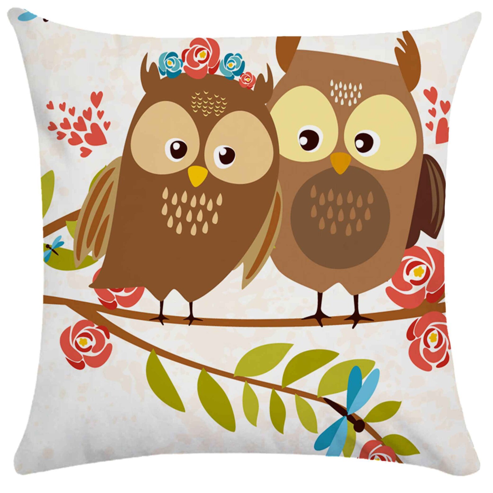 Baumwolle Eule Vogel Kissenbezüge Kissenbezug Quadratische