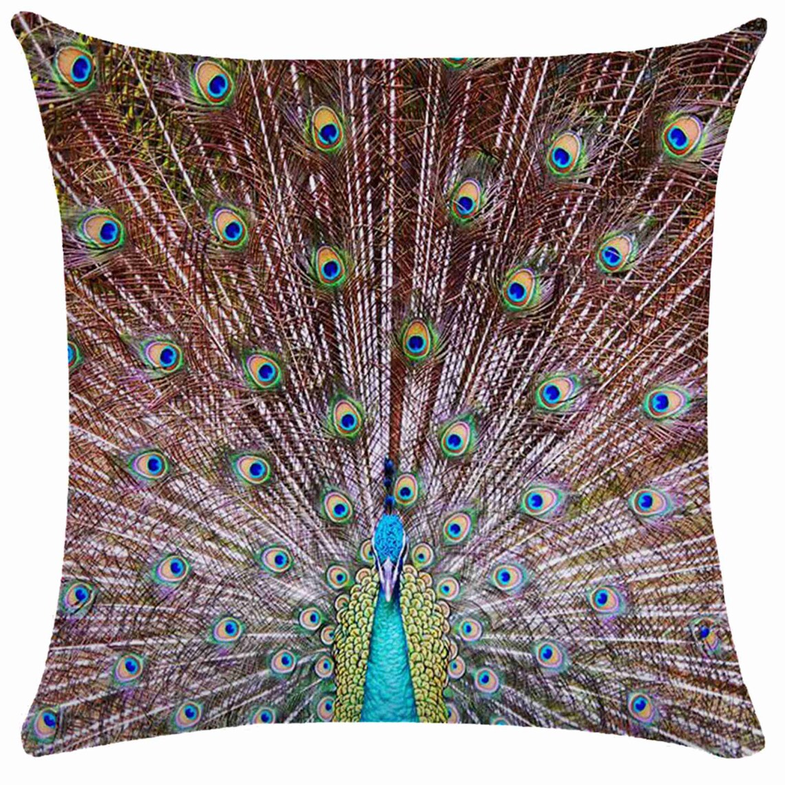 Peacock Pillow Covers Decorative Throw Bedding Pillow Cover Etsy