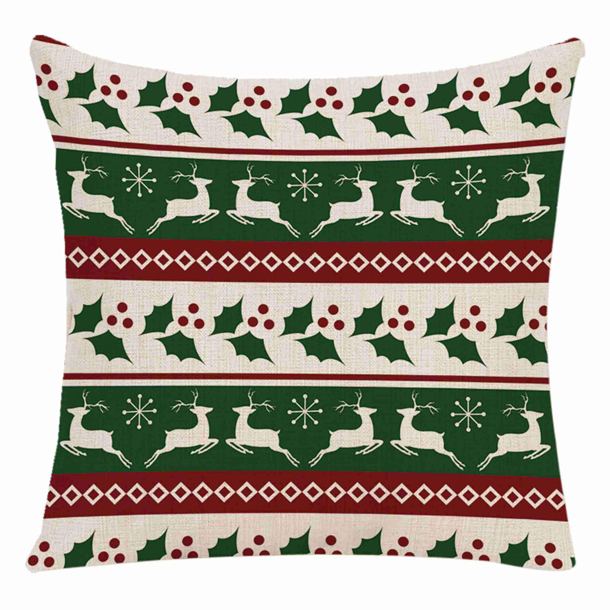 Set of 4 Christmas Pillow Covers Decoration Patterns Pillow Etsy