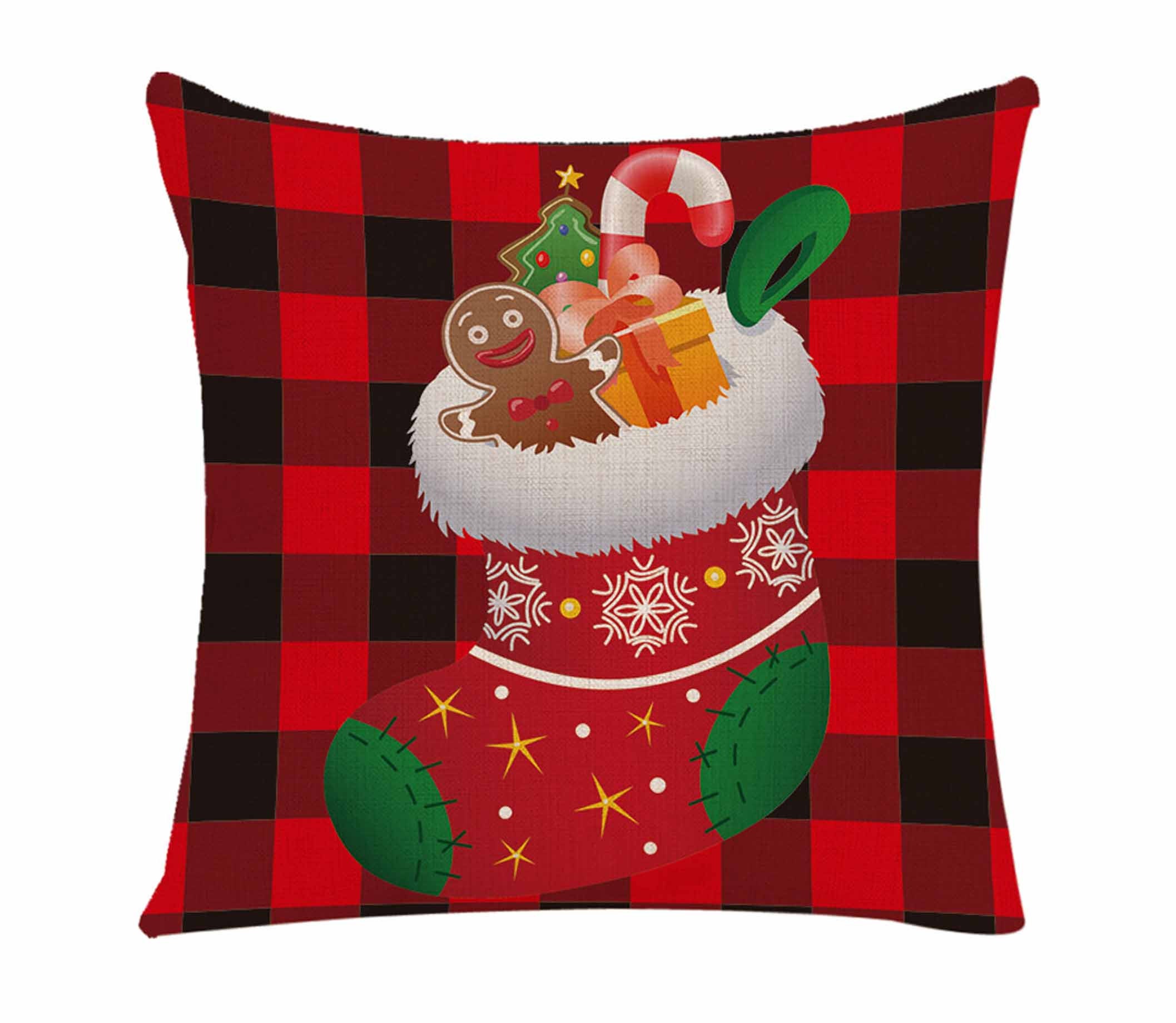 Set of 4 Christmas Decorations Pillow Cases Christmas Snowman Etsy