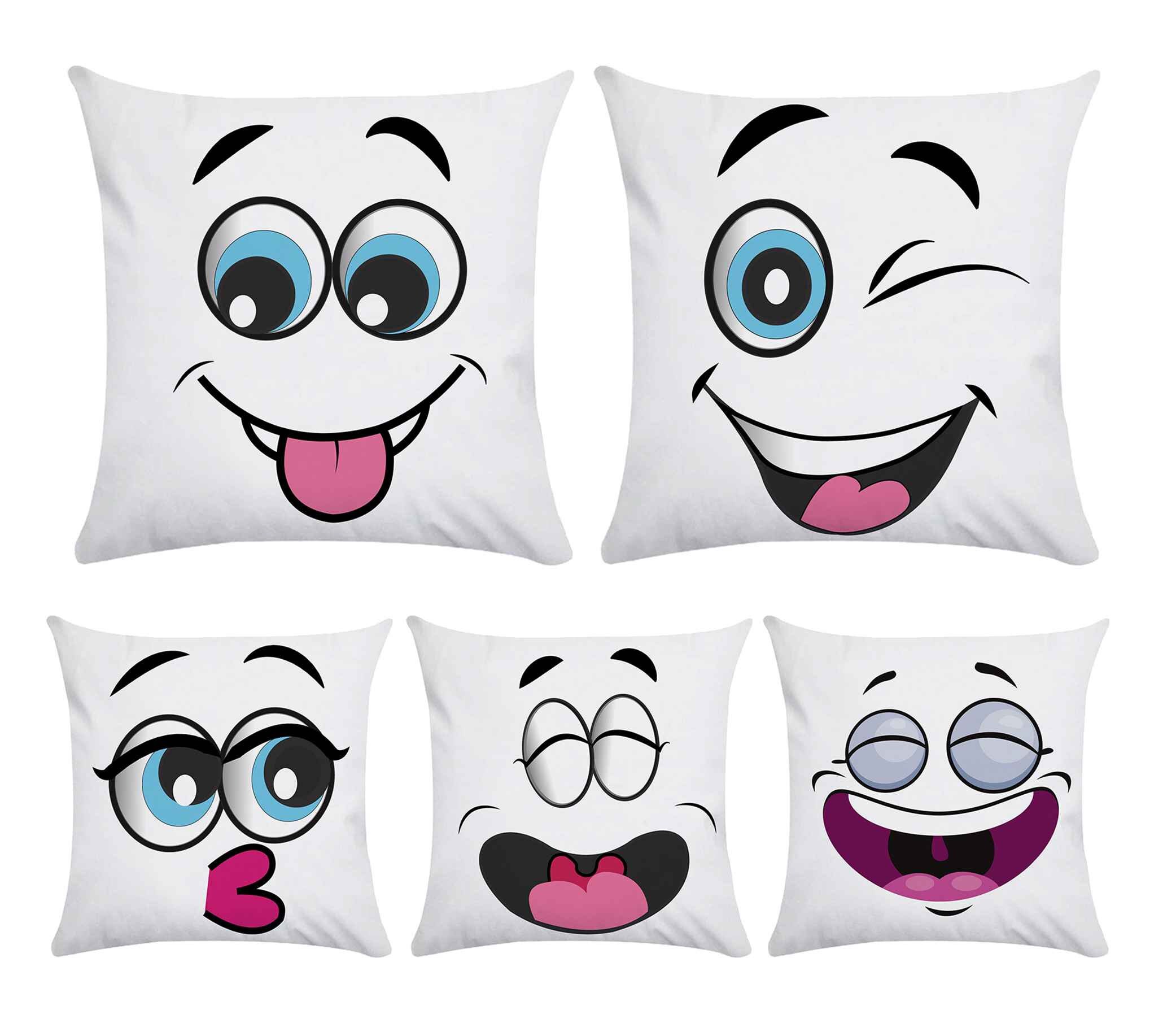 Big Eyes Decorative Pillow Pillow Case with Grinning Etsy