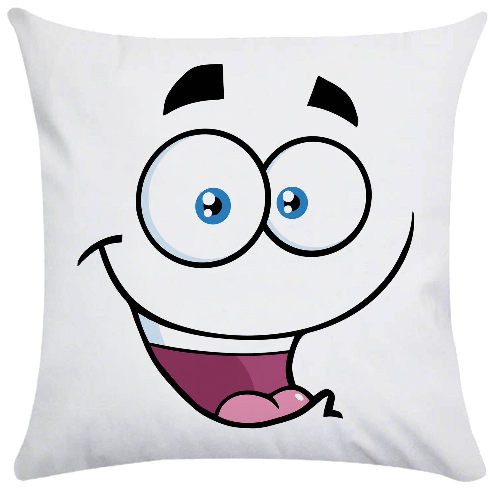 Happy Smile Decorative Pillow 18 x 18 20 x 20 Geometric Etsy