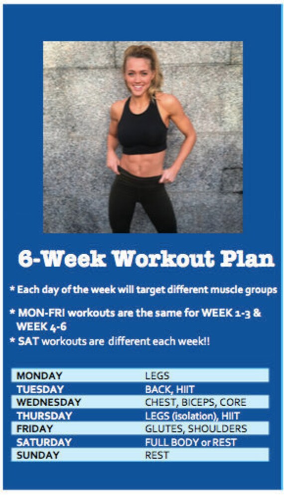 6 week Workout Plan Etsy