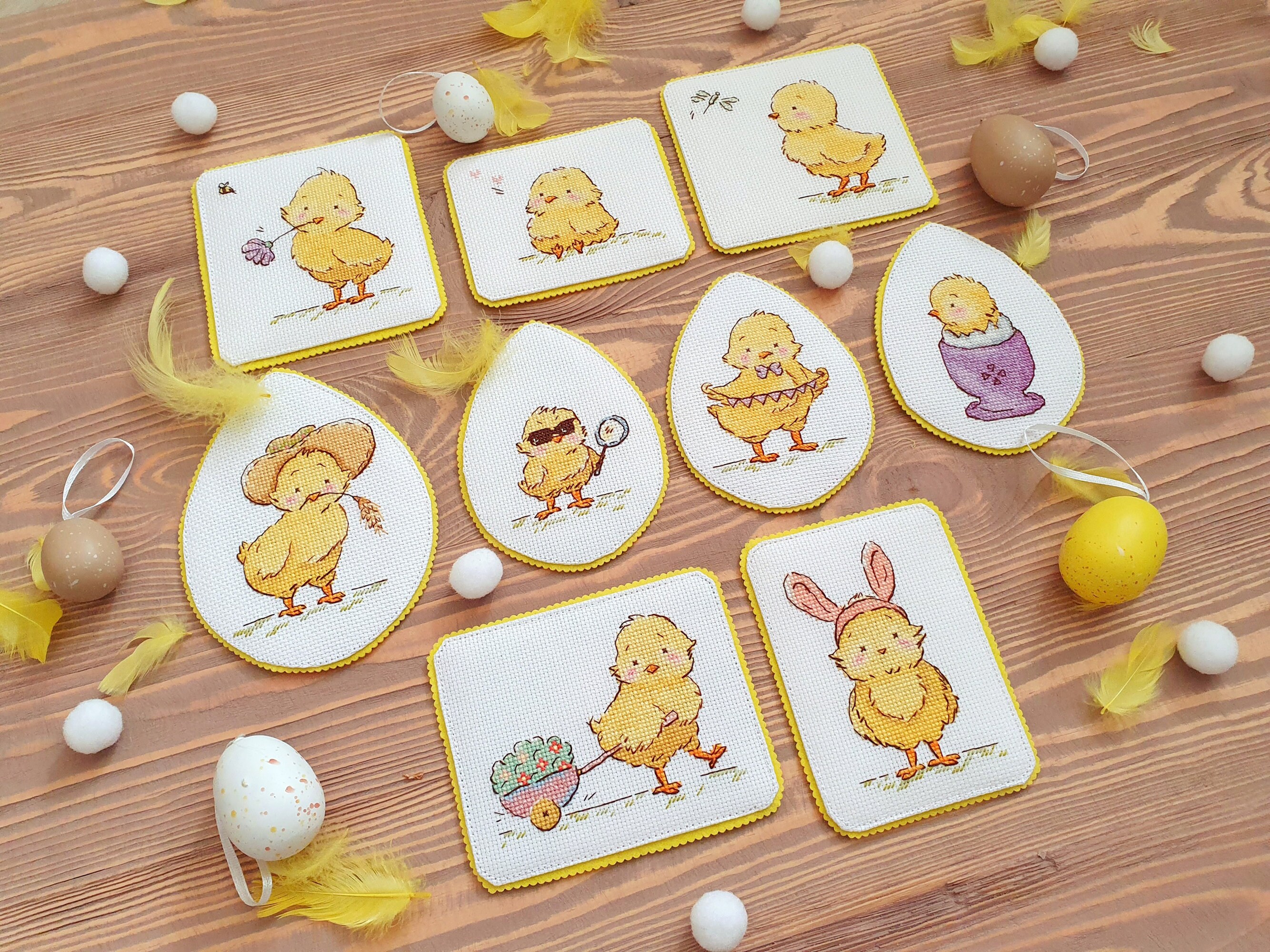 Holiday chick cross stitch pattern Easter pattern Baby chick Etsy