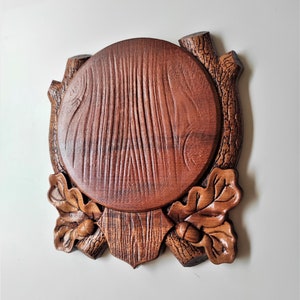 Hölzerne Trophäe Schild Plakette Geweih Plakette Hirsch Schädel Montage Kit Trophäe Platte Jäger Geschenk Vater Geschenk Holz schnitzen Kostenloser Versand