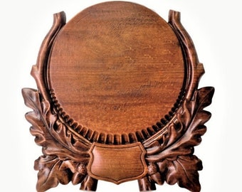 Wooden Base Trophy Shield Mount Plaque For Wild Boar Tusks Javelina Shoulder Mounting Hunters Gift Father Gift Free Shipping