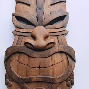 Tiki Mask Bar Decor Free Shipping Tiki Mask Home Decor Tiki Bar Decor Wooden Hawaiian Mask Gift for Home Tiki Carving Mask Tiki Room Decor