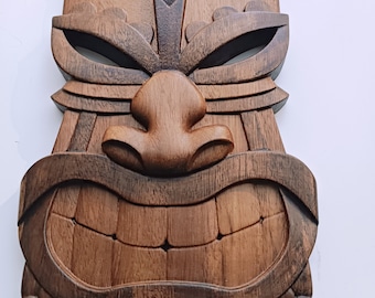 Tiki Mask Bar Decor Free Shipping Tiki Mask Home Decor Tiki Bar Decor Wooden Hawaiian Mask Gift for Home Tiki Carving Mask Tiki Room Decor