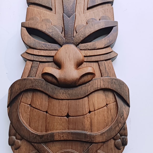 Tiki Mask Bar Decor Free Shipping Tiki Mask Home Decor Tiki Bar Decor Wooden Hawaiian Mask Gift for Home Tiki Carving Mask Tiki Room Decor