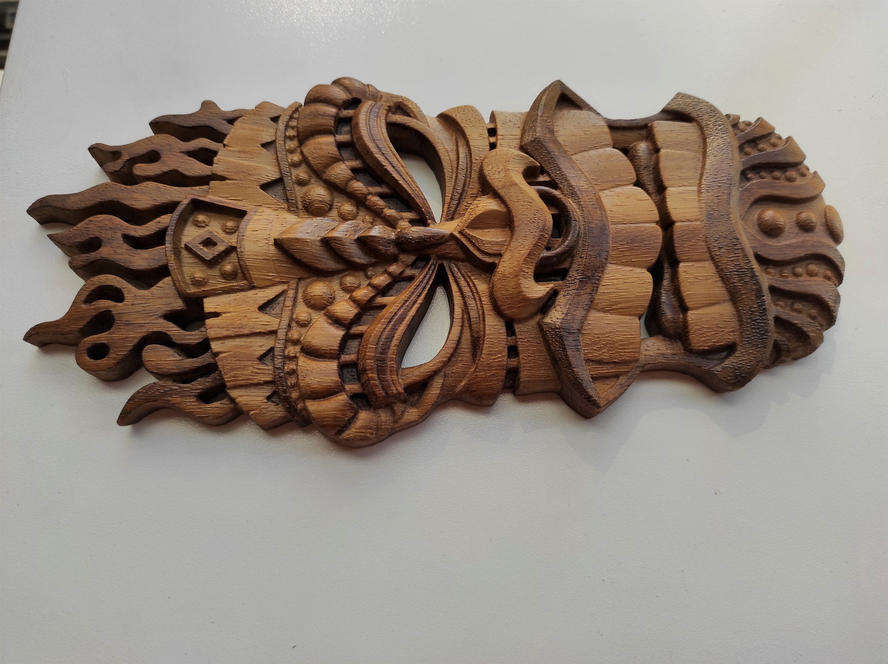 Vintage TIKI GOD SCULPTURE Carved SOLID WOOD Hawaiiana 1960s 70s mcm  FERTILITY