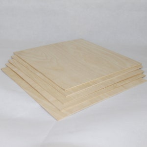 20 PCS Basswood Sheets 12X12 Inch Unfinished Square Wood Pieces for Crafting  Ply