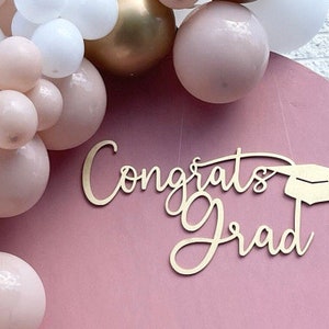 Congrats Grad Custom Graduation Sign Custom Congrats Grad Sign Class of 2023 Graduation Sign Graduation Photo Prop Graduation Party Decor image 1