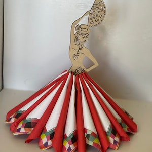 Napkins holder “DANCER” 11” tall | Table setting| Gift for her| Kitchen decor|Party decor | Birthday decor