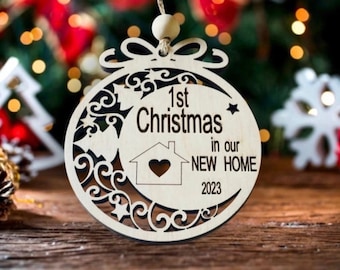 First Home Christmas Housewarming Ornament /Good Neighbor Friend Christmas Ornament/Merry Christmas Ornament 2023/ Realtor gift