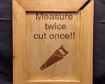 Personalised | Fathers Day | Dad | Birthday | Measure Twice | Man Cave | Workshop | Home Decor | Funny | Anniversary Gift | Personal Gift