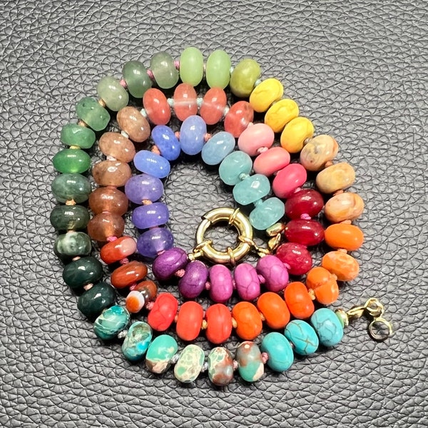 FRESHLY RESTOCKED! 17” Rainbow Handknotted Necklace