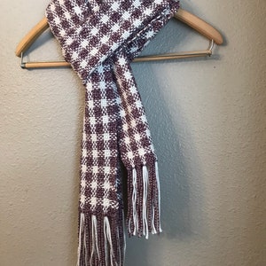 Plum and Cream scarf