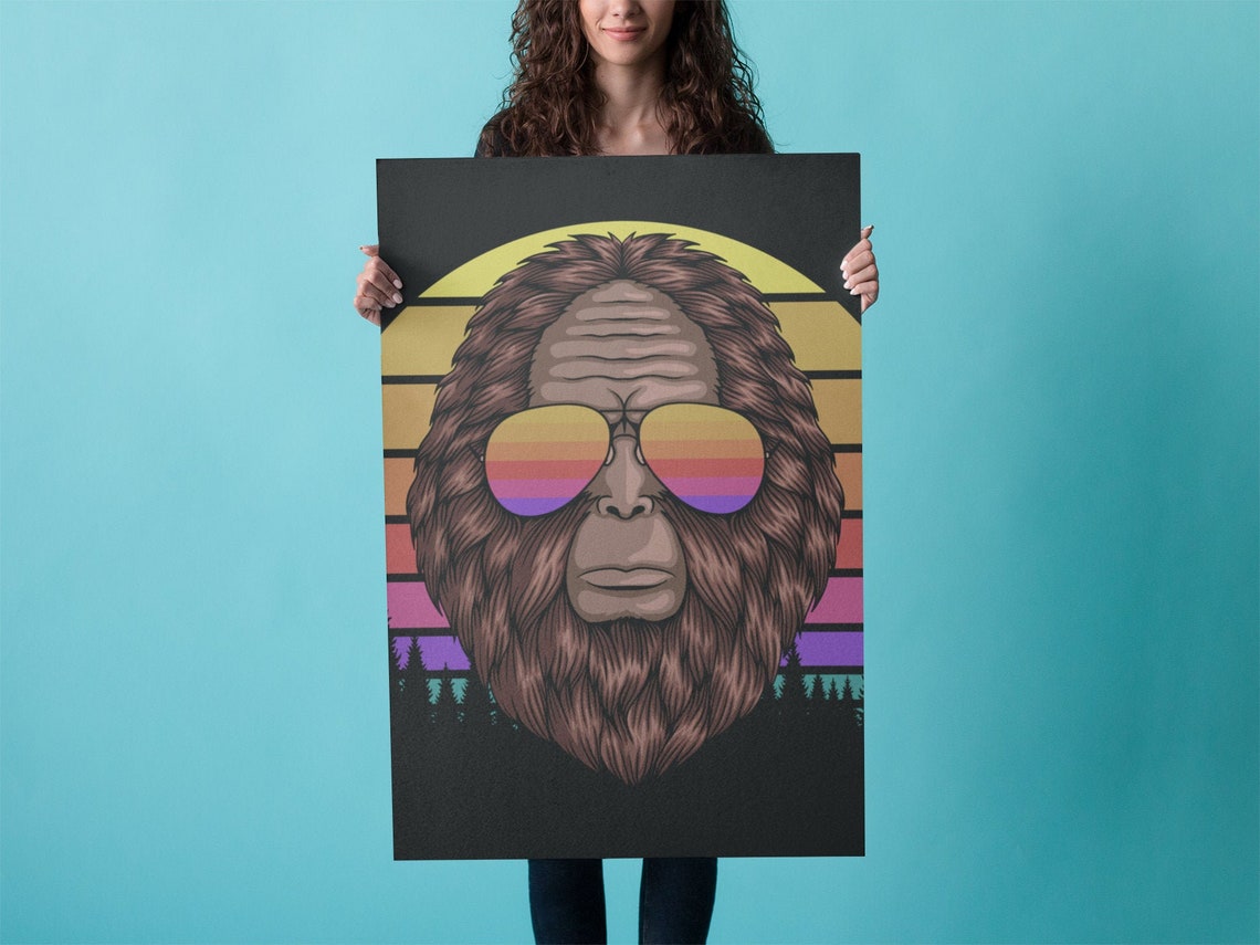 Bigfoot in Sunglasses Poster | Etsy