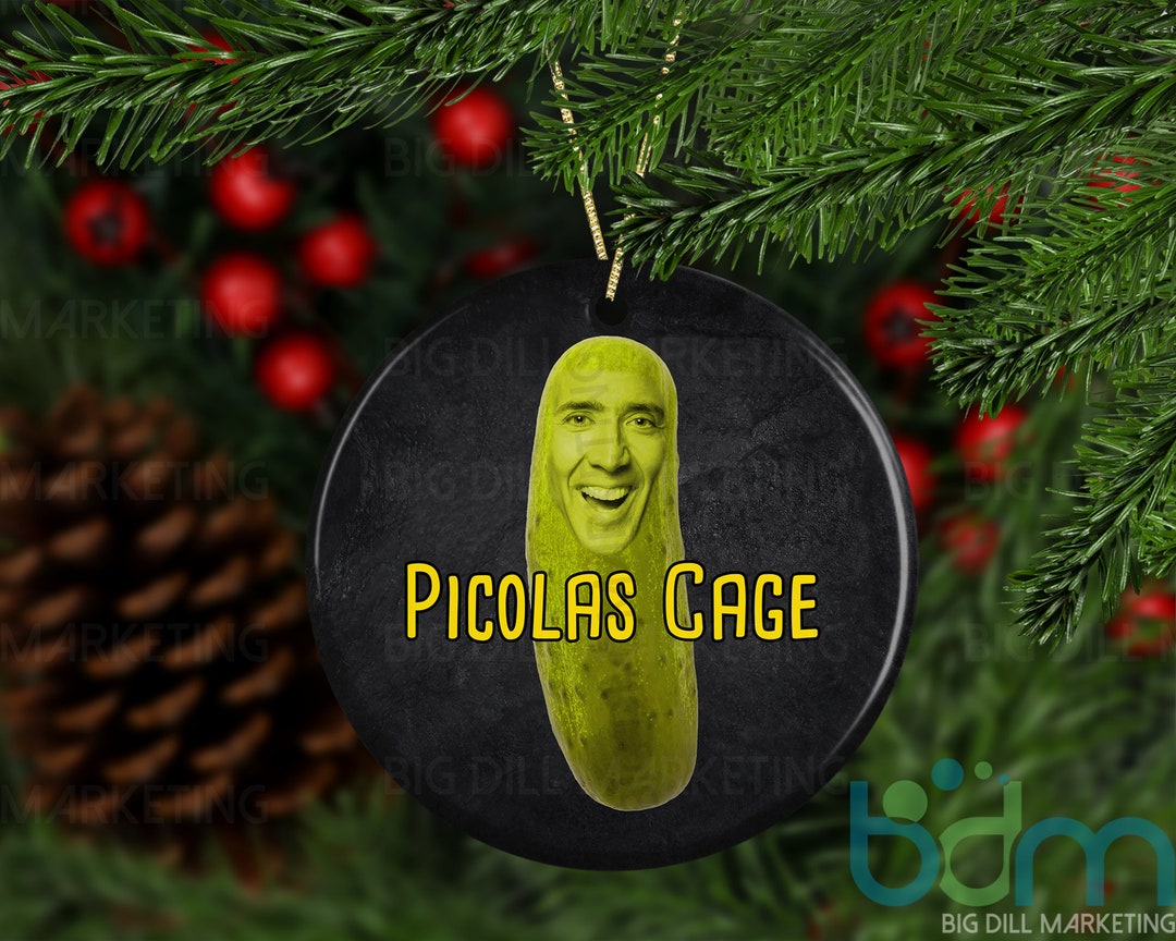 Picolas Cage Ceramic Christmas Ornament Nicolas Cage Secret Santa Gag