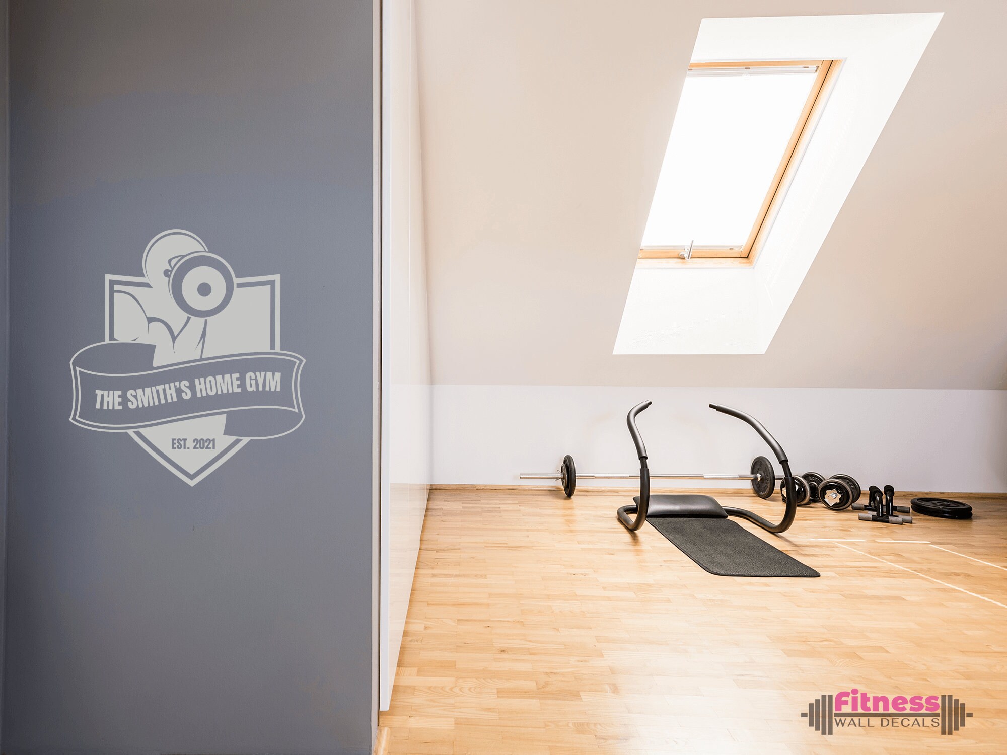 Personalized Home Gym Sign Fitness Wall Decal Garage Gym Sign | Etsy