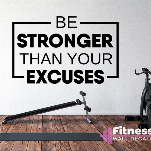 Home Gym Vinyl Decal Motivational Gym Quotes Wall Decor for Etsy