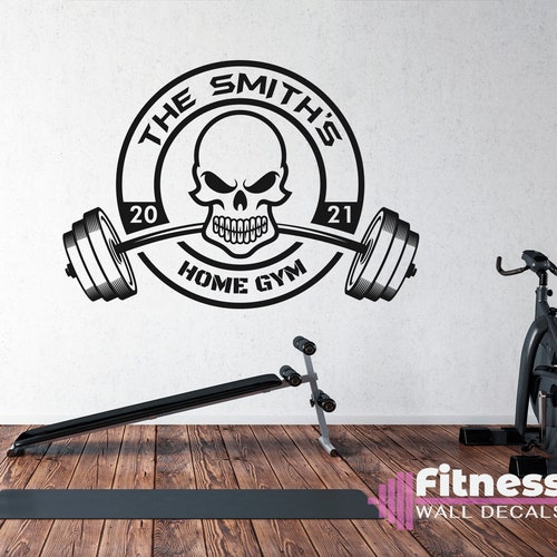 Personalized Home Gym Wall Decal Fitness Wall Sticker Vinyl Etsy