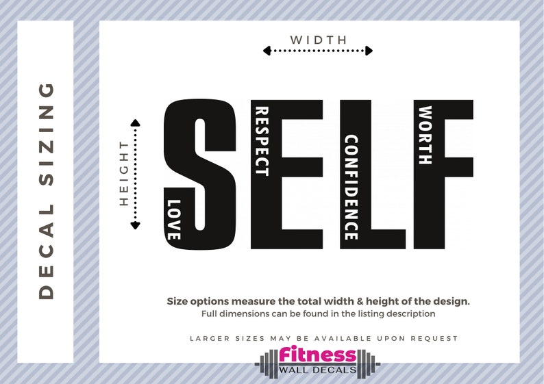 Self Love Fitness Inspirational Quote Home Gym Wall Decal, Motivational Home Garage Gym Decor, Vinyl Lettering, Home Office Decor Bild 2