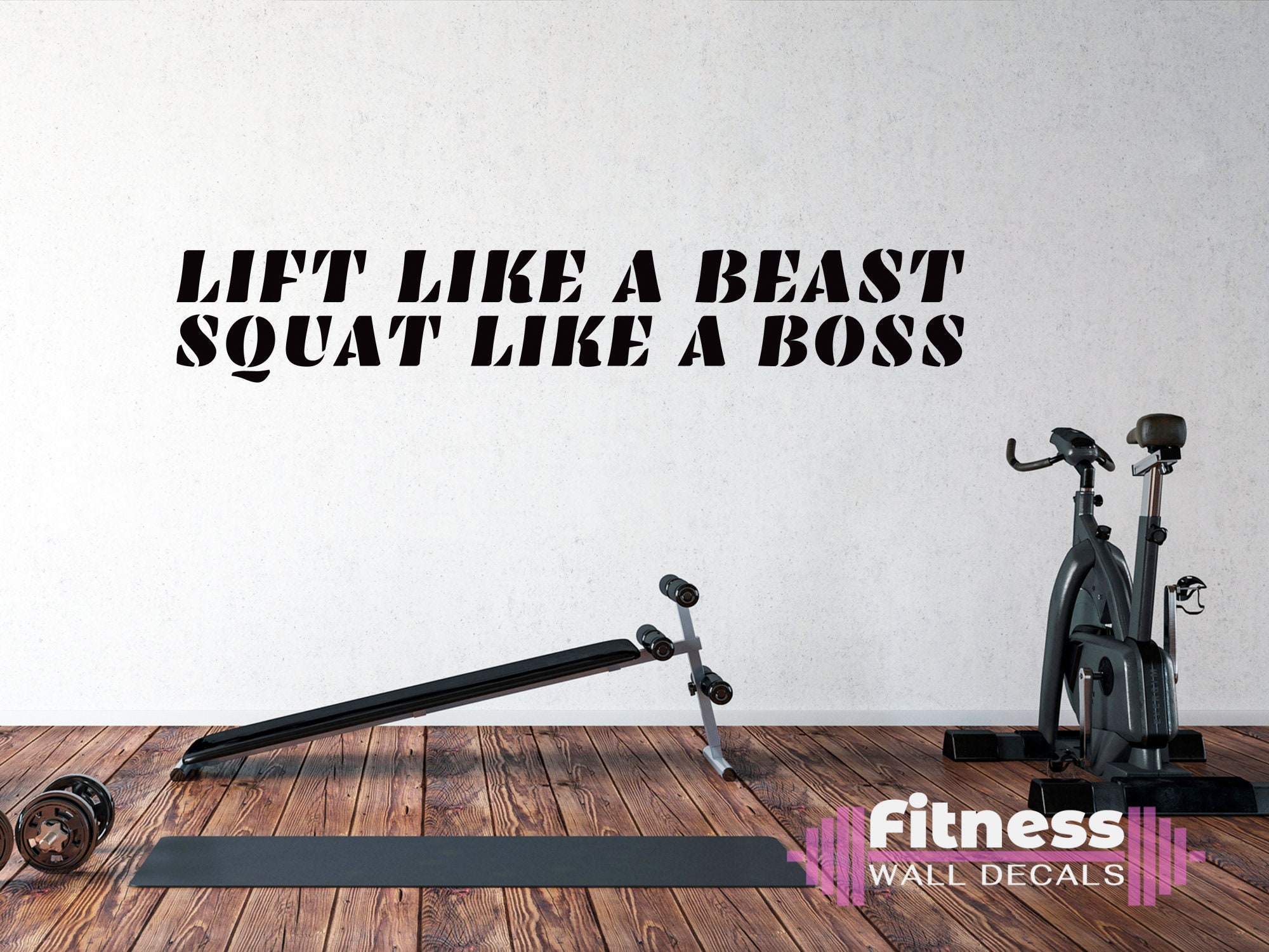 Home & Living Wall Décor Wall Decals & Murals Motivational Home Gym