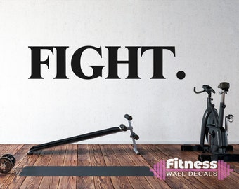 Weight room home gym wall art HH2295 Vinyl wall decal Don't wish for it Work for it workout room Exercise Room weight room